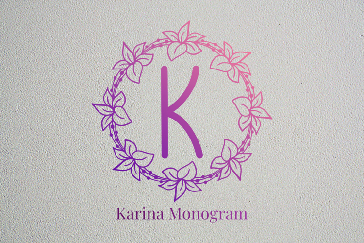 Font đám cưới karina monogram