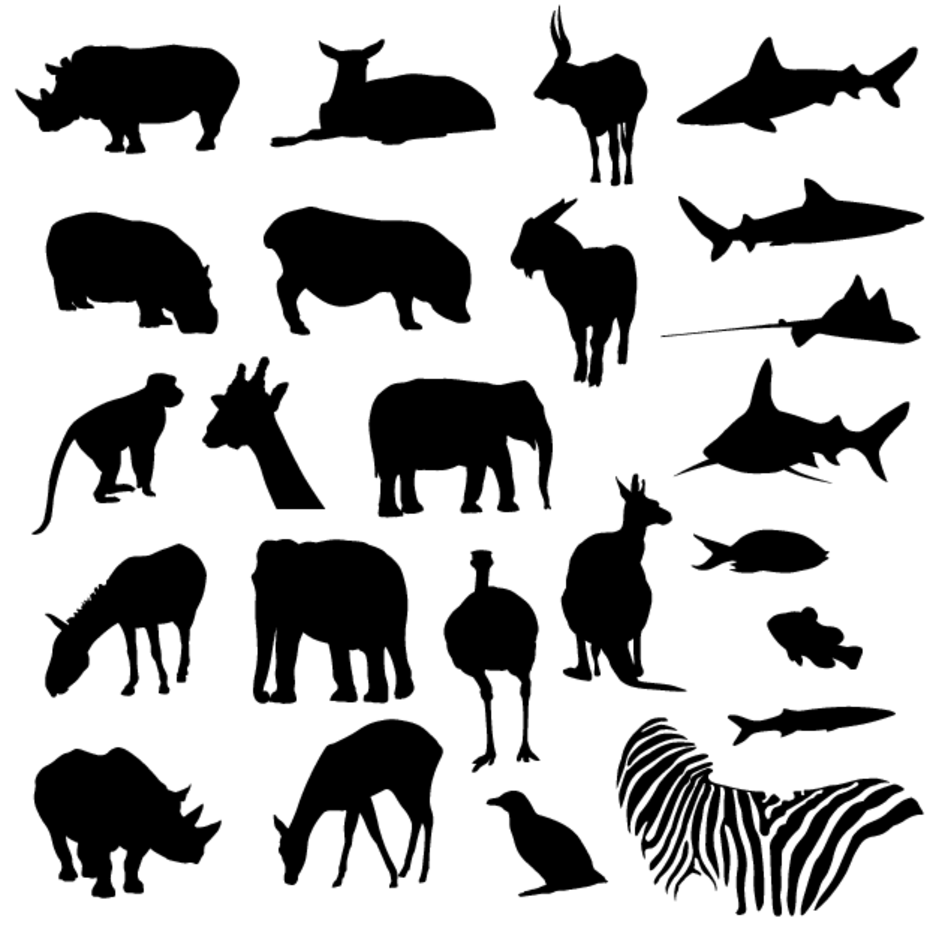 Gói vector miễn phí Safari và động vật trong sở thú