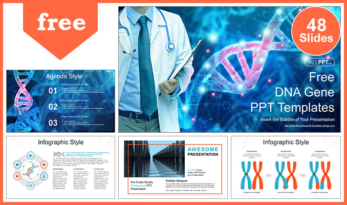 Mẫu Powerpoint công nghệ sinh học gen dna