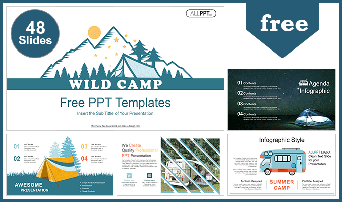 Mẫu Powerpoint trại hoang dã