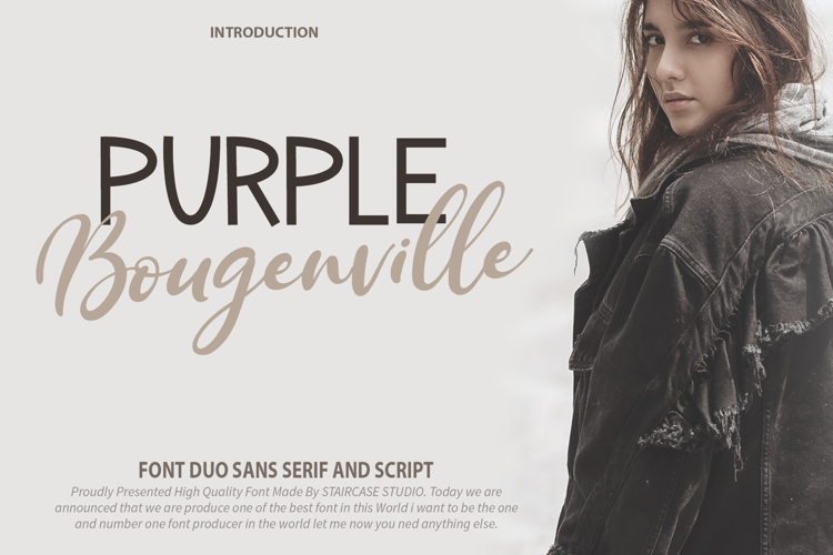 Font đám cưới purple bougenville script