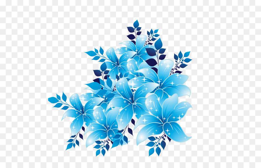 Hình png bông hoa xanh