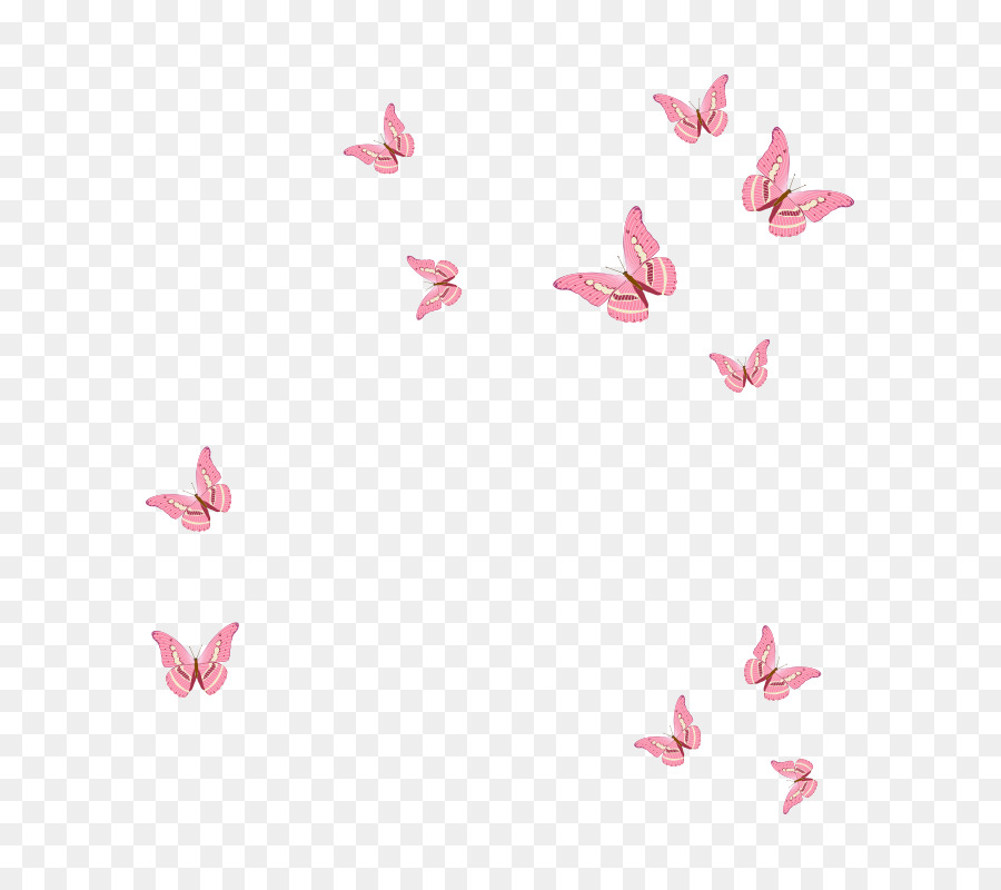 Hình png những con bướm màu hồng