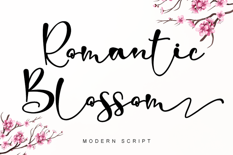 Font đám cưới romantic blossom