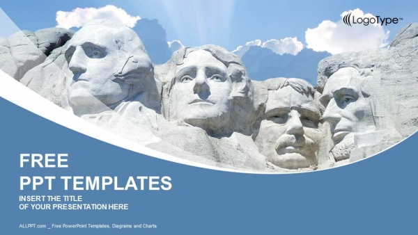 Mẫu PowerPoint tưởng niệm quốc gia Rushmore