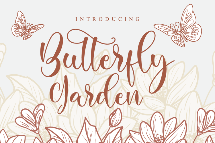 Font đám cưới butterfly garden