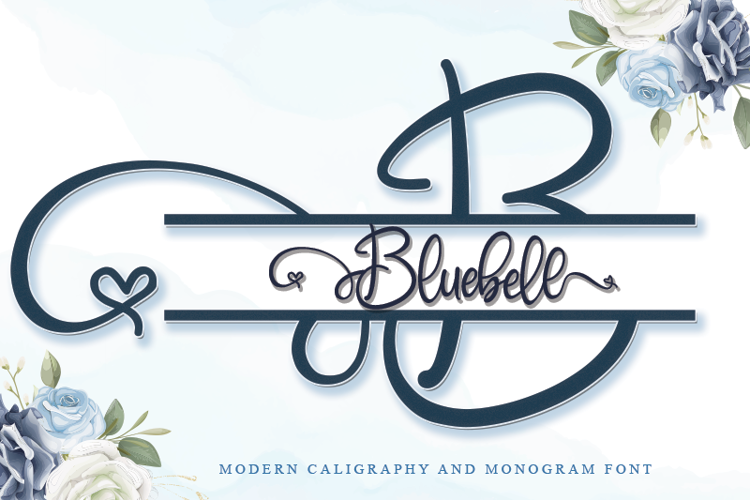 Font đám cưới bluebell