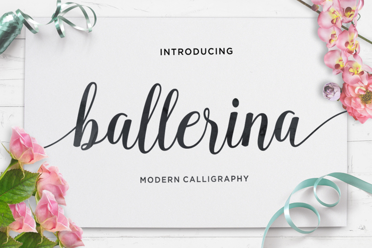 Font đám cưới ballerina script