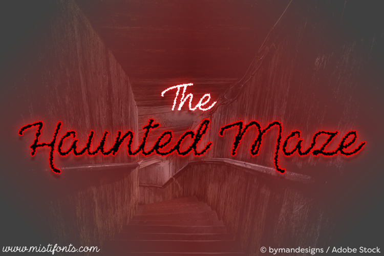 Font đám cưới the haunted maze