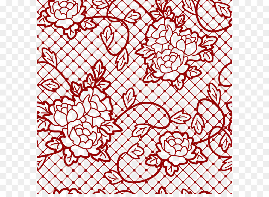 Pattern hoa hồng đỏ