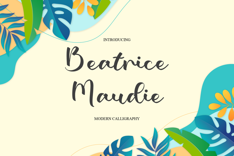 Font đám cưới beatrice maudie