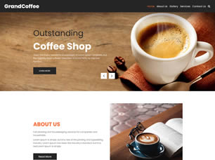 Mẫu website cửa hàng cà phê