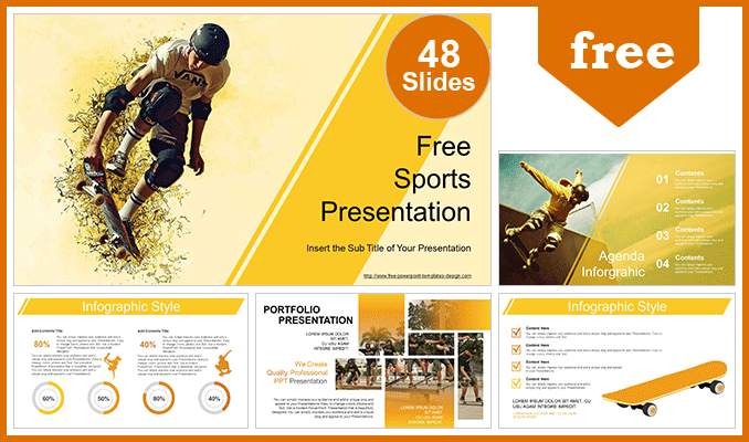 Mẫu Powerpoint nhảy ván trượt