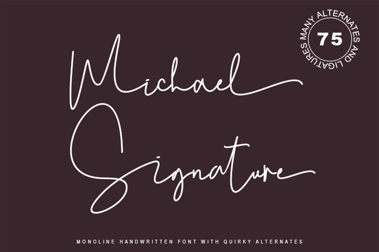 Font đám cưới michael signature