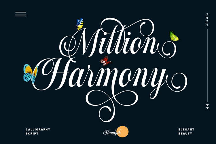 Font đám cưới million harmony