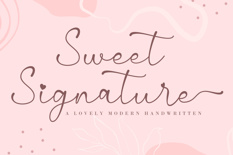 Font đám cưới sweet signature