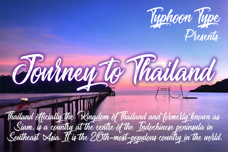 Font đám cưới journey to thailand