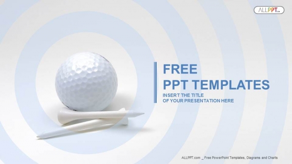 Mẫu Powerpoint quả bóng golf và áo phông trắng