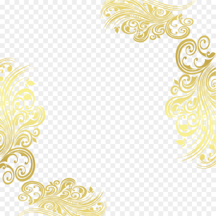 Hoa văn trang trí góc màu vàng