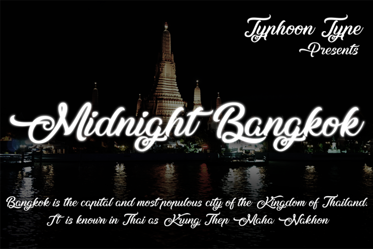 Font đám cưới midnight bangkok