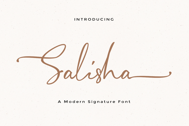 Font đám cưới salisha signature