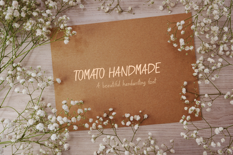 Font đám cưới tomato handmade