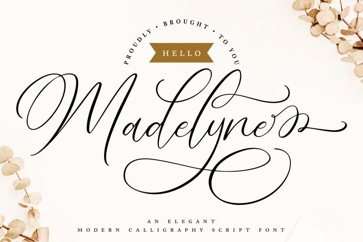 Font đám cưới hello madelyne