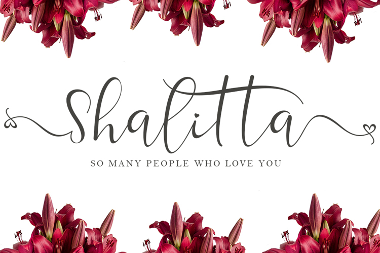 Font đám cưới shalitta