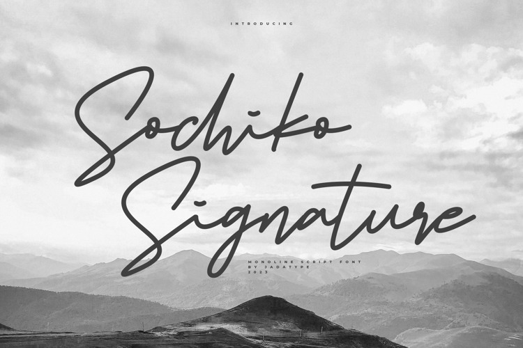Font đám cưới sochiko signature