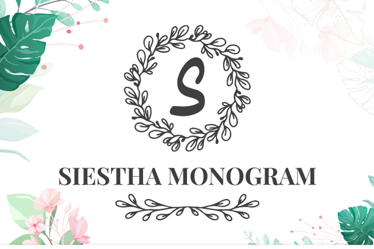 Font đám cưới siestha monogram