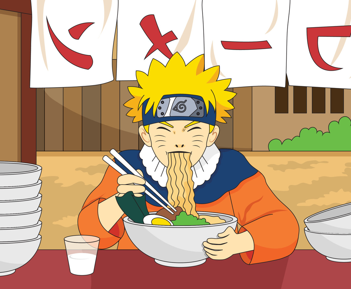 Vector Naruto Eat Ramen