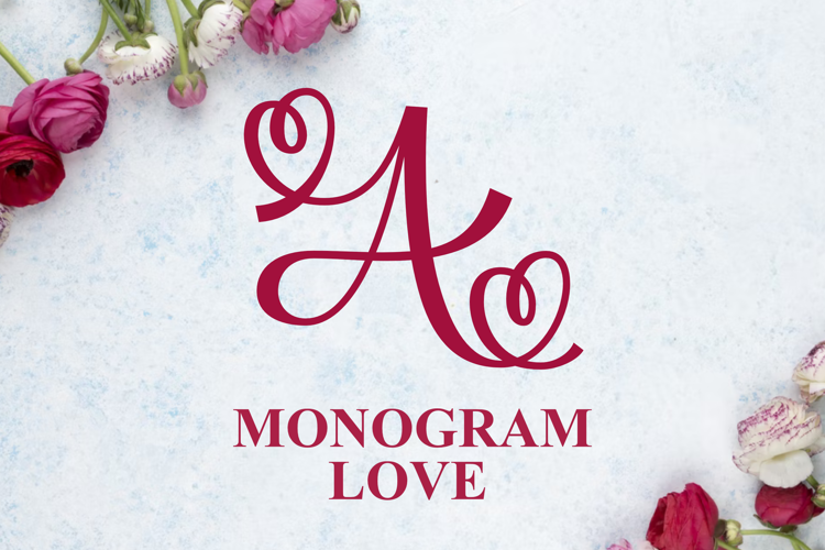 Font đám cưới monogram love