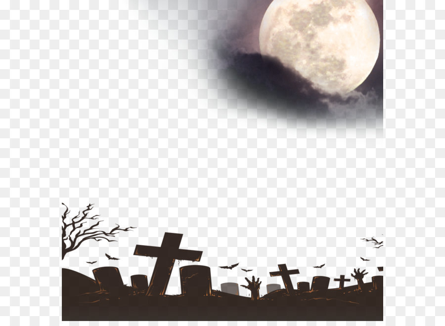 Khung cảnh nghĩa địa dưới ánh trăng