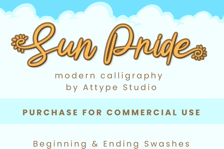 Font đám cưới sun pride