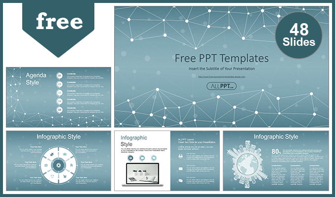 Mẫu Powerpoint không gian đa giác trừu tượng