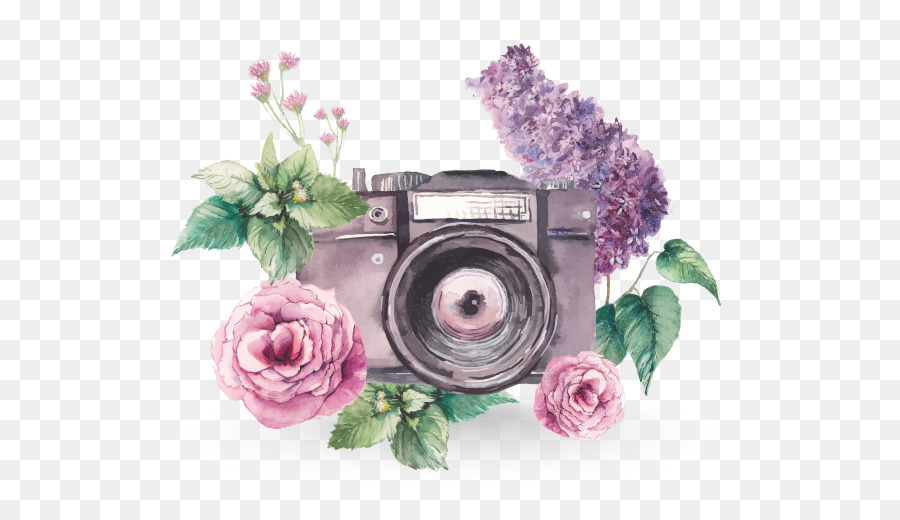 Hình png camera và hoa