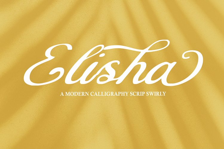 Font đám cưới elisha script