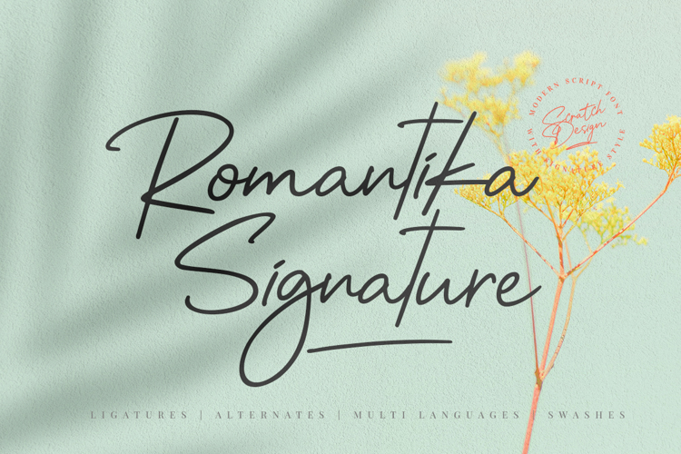 Font đám cưới romantica signature