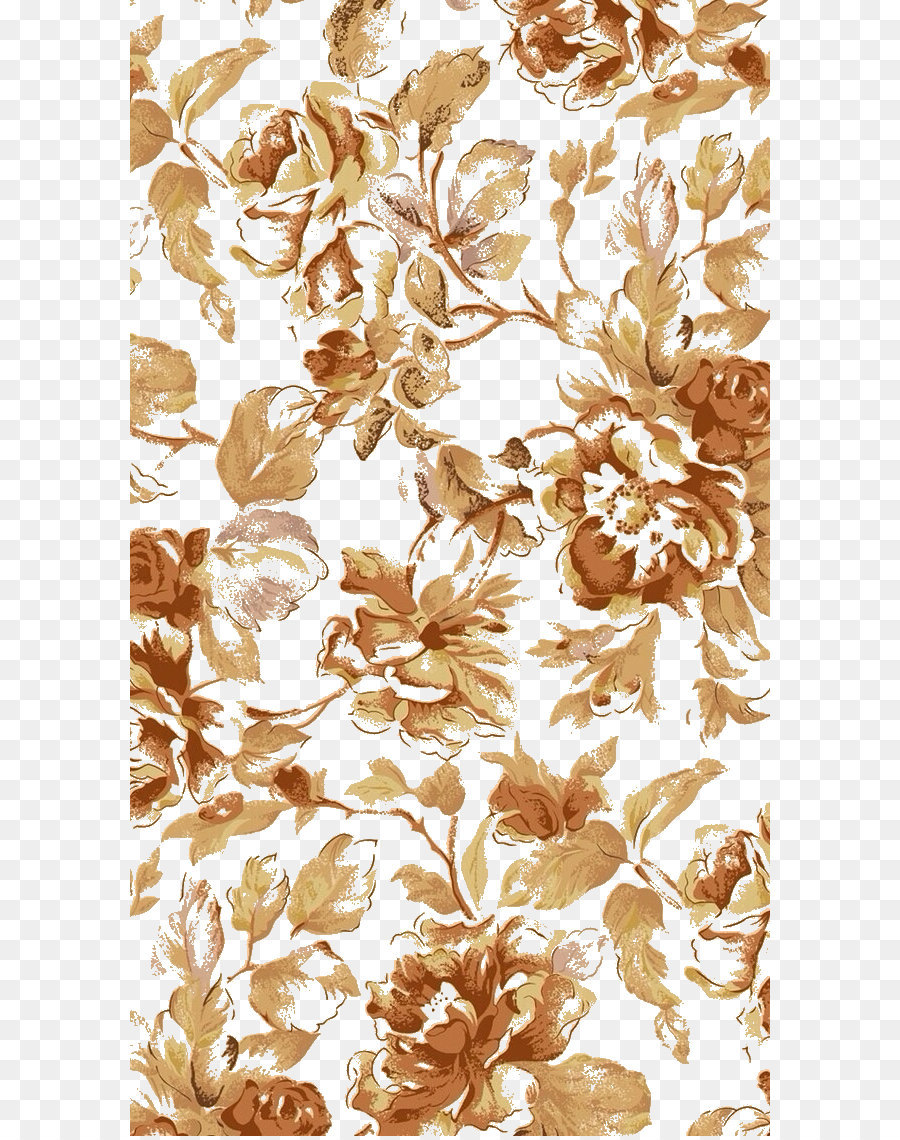 Pattern hoa màu nâu