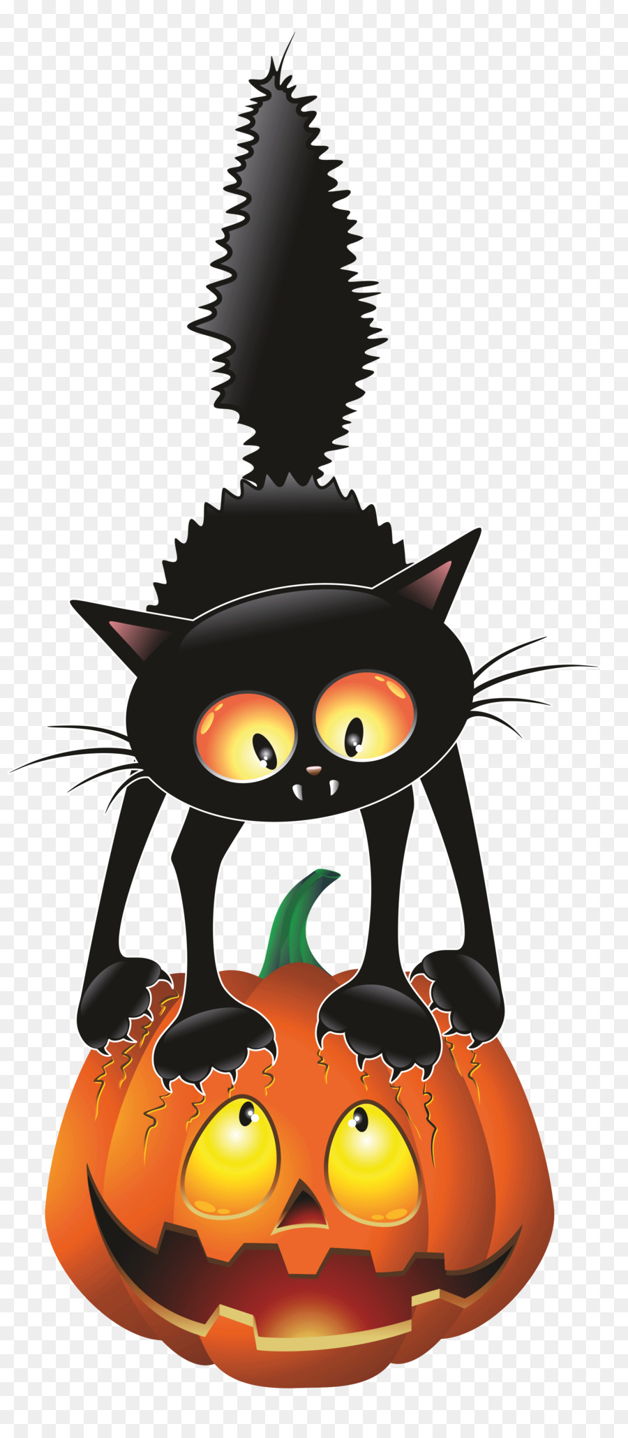 Lồng đèn quả bí ngô cùng mèo đen