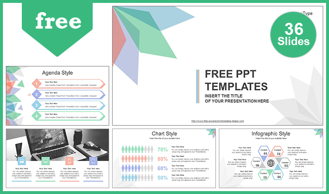 Mẫu Powerpoint lá trừu tượng