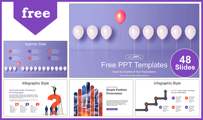 Mẫu Powerpoint bong bóng đỏ nổi bật