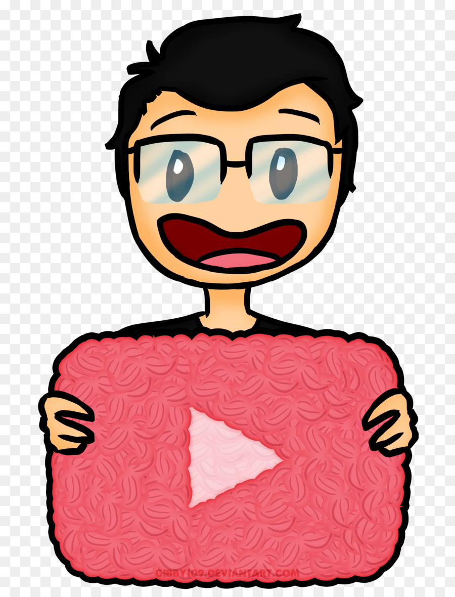 Chú bé cầm logo youtube